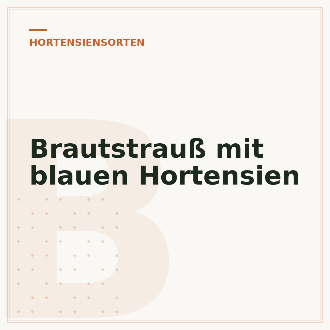 Brautstrauß mit blauen Hortensien