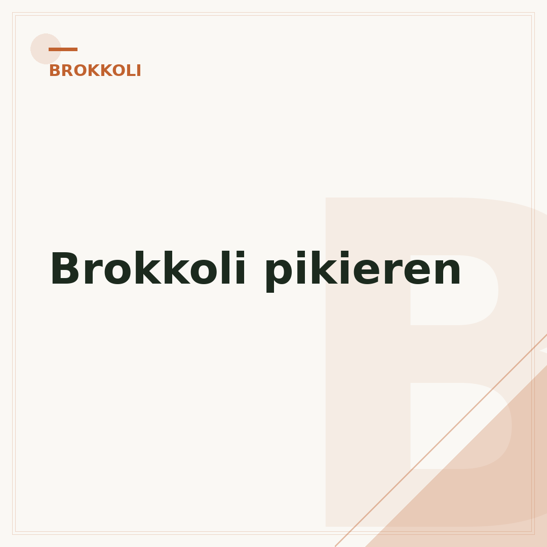 Brokkoli pikieren