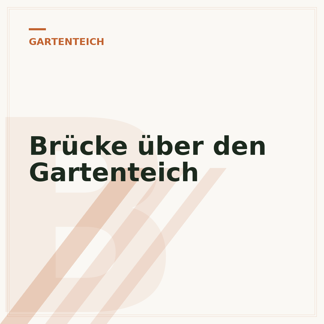 Brücke über den Gartenteich