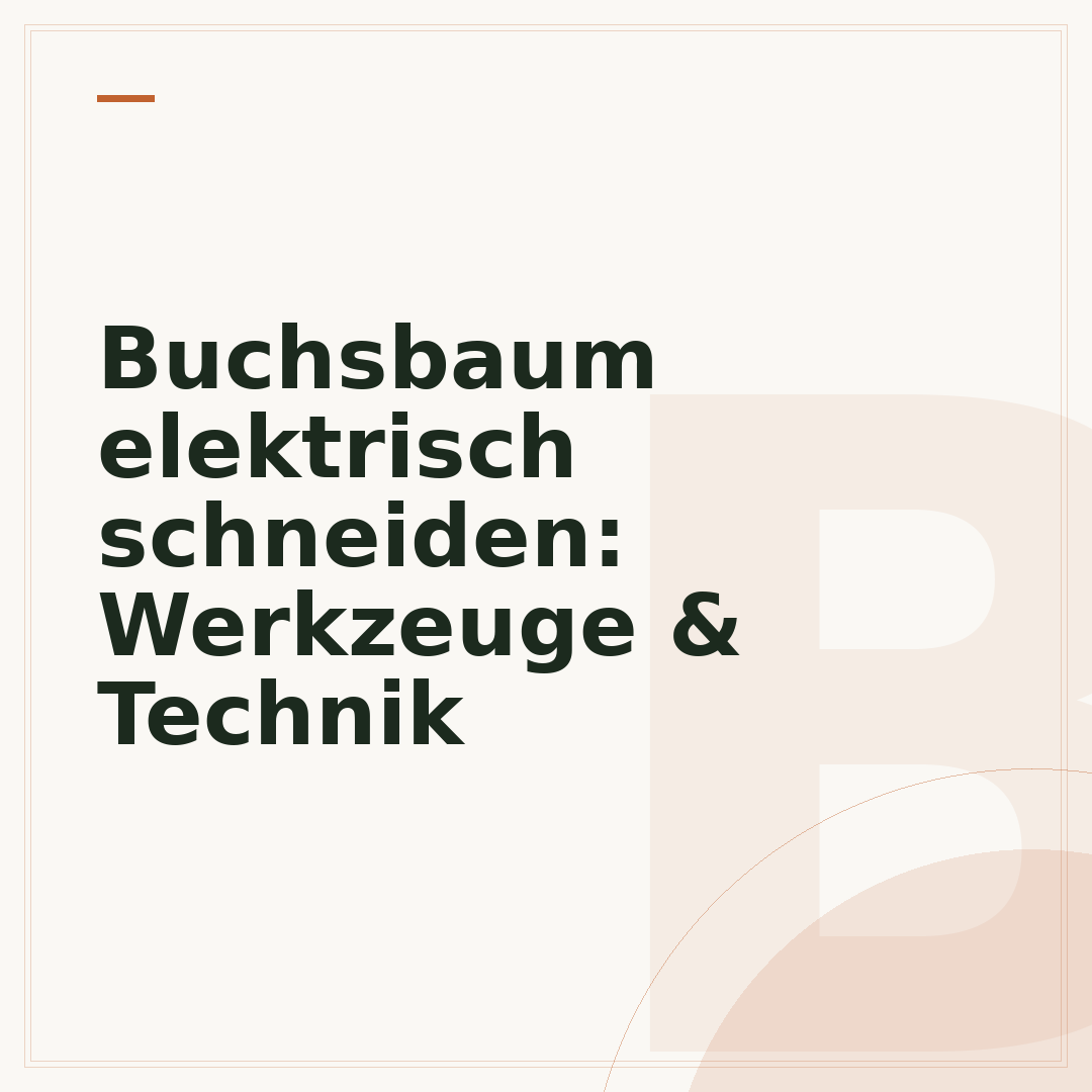 Buchsbaum elektrisch schneiden: Werkzeuge & Technik