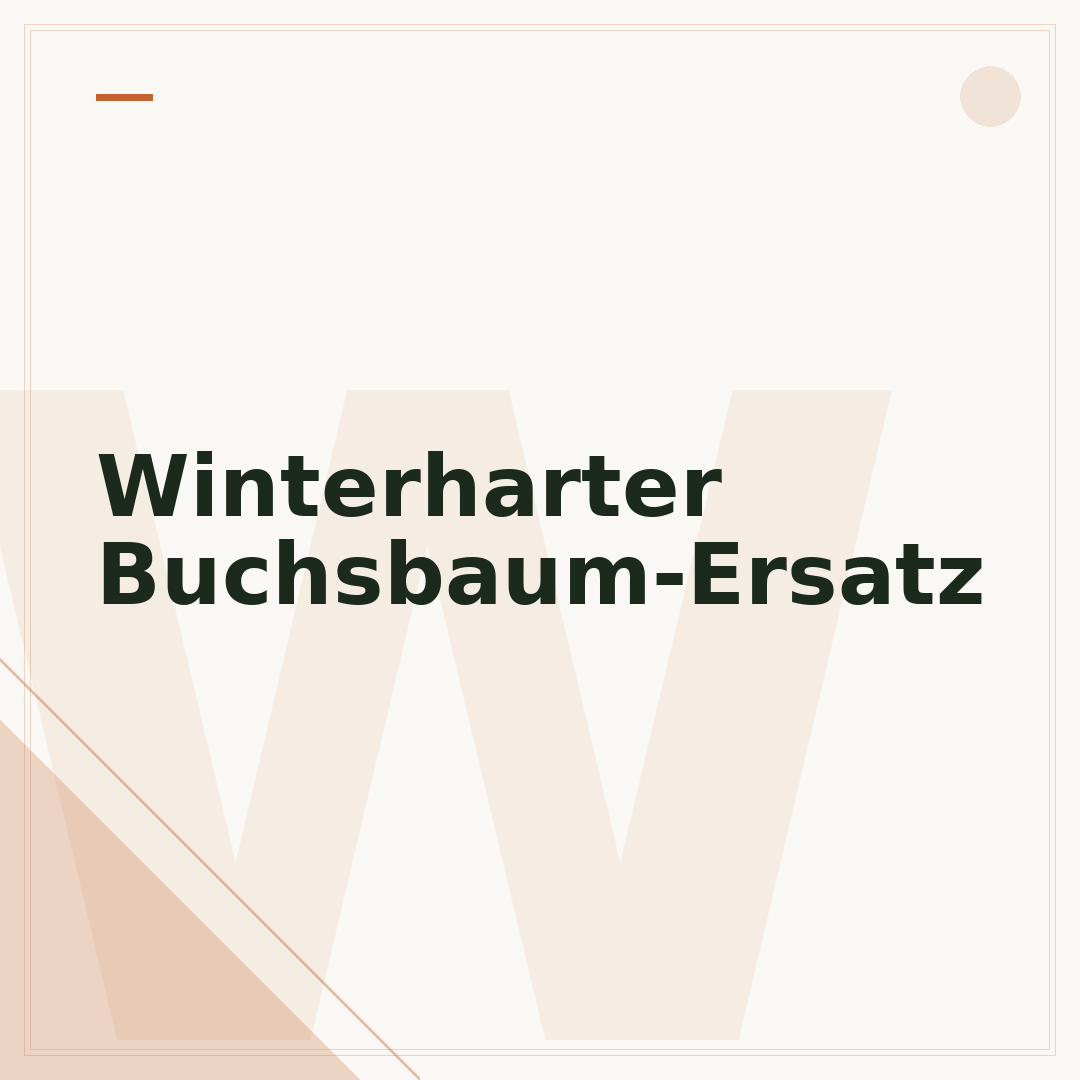 Winterharter Buchsbaum-Ersatz