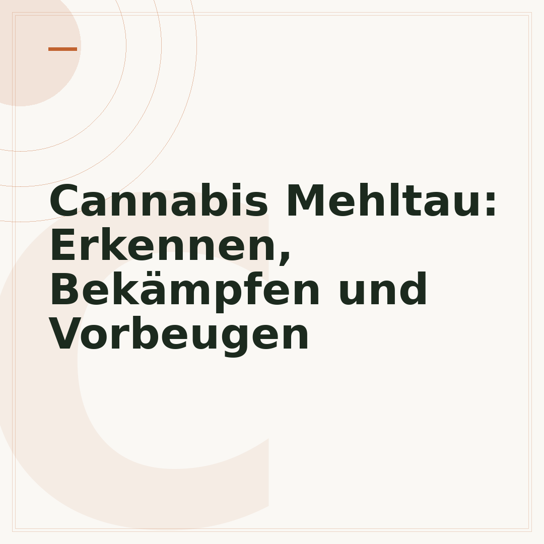 Cannabis Mehltau: Erkennen, Bekämpfen und Vorbeugen