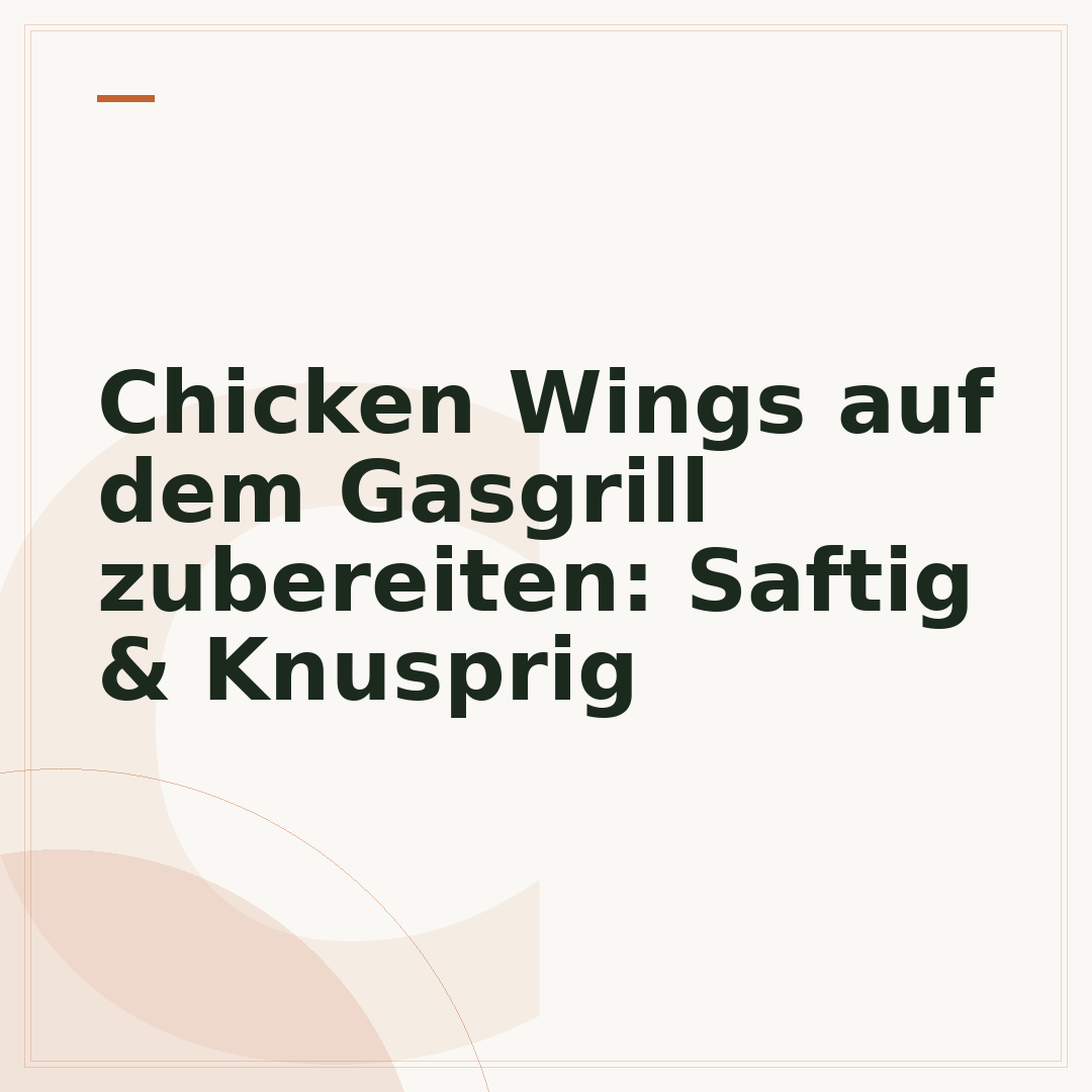 Chicken Wings auf dem Gasgrill zubereiten: Saftig & Knusprig