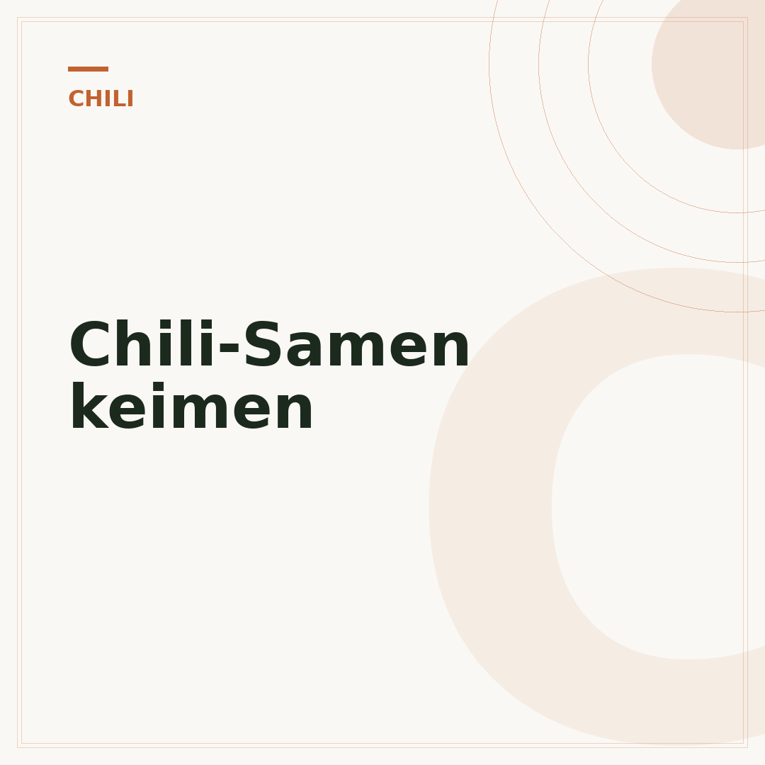 Chili-Samen keimen