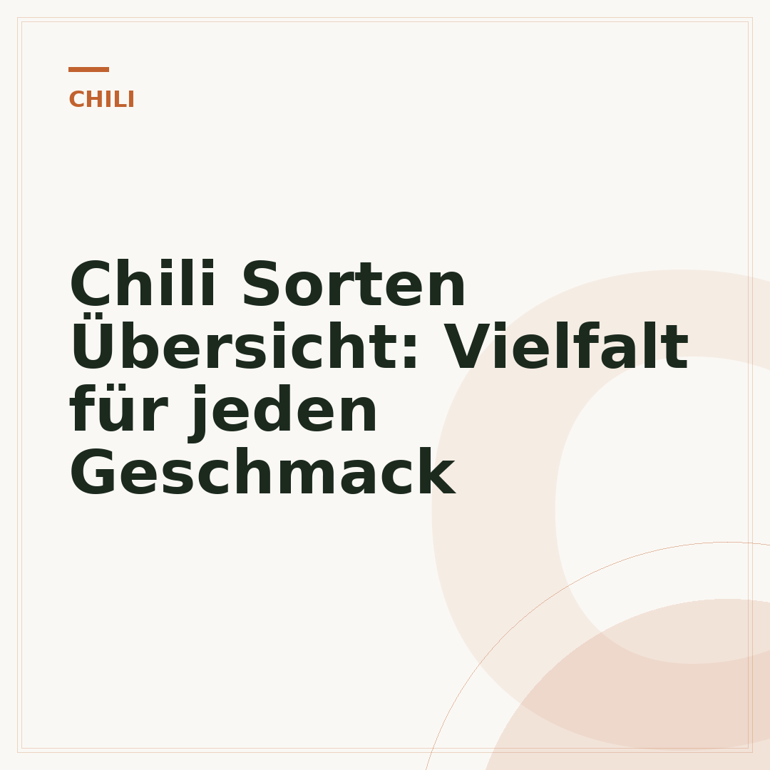 Chili Sorten Übersicht: Vielfalt für jeden Geschmack