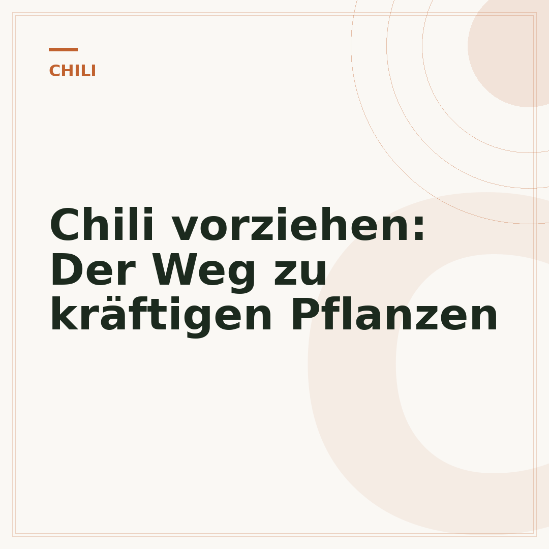 Chili vorziehen: Der Weg zu kräftigen Pflanzen