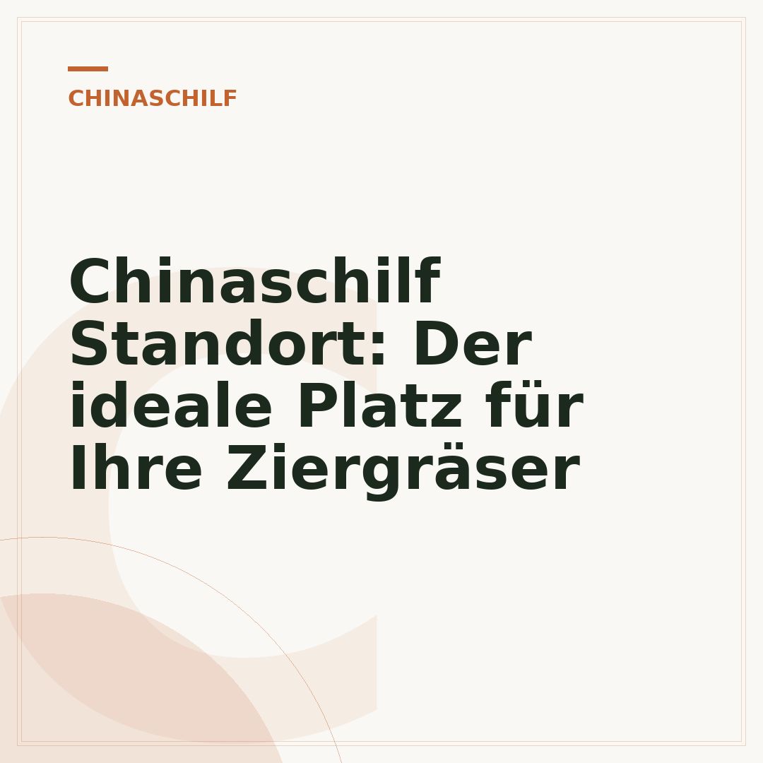 Chinaschilf Standort: Der ideale Platz für Ihre Ziergräser