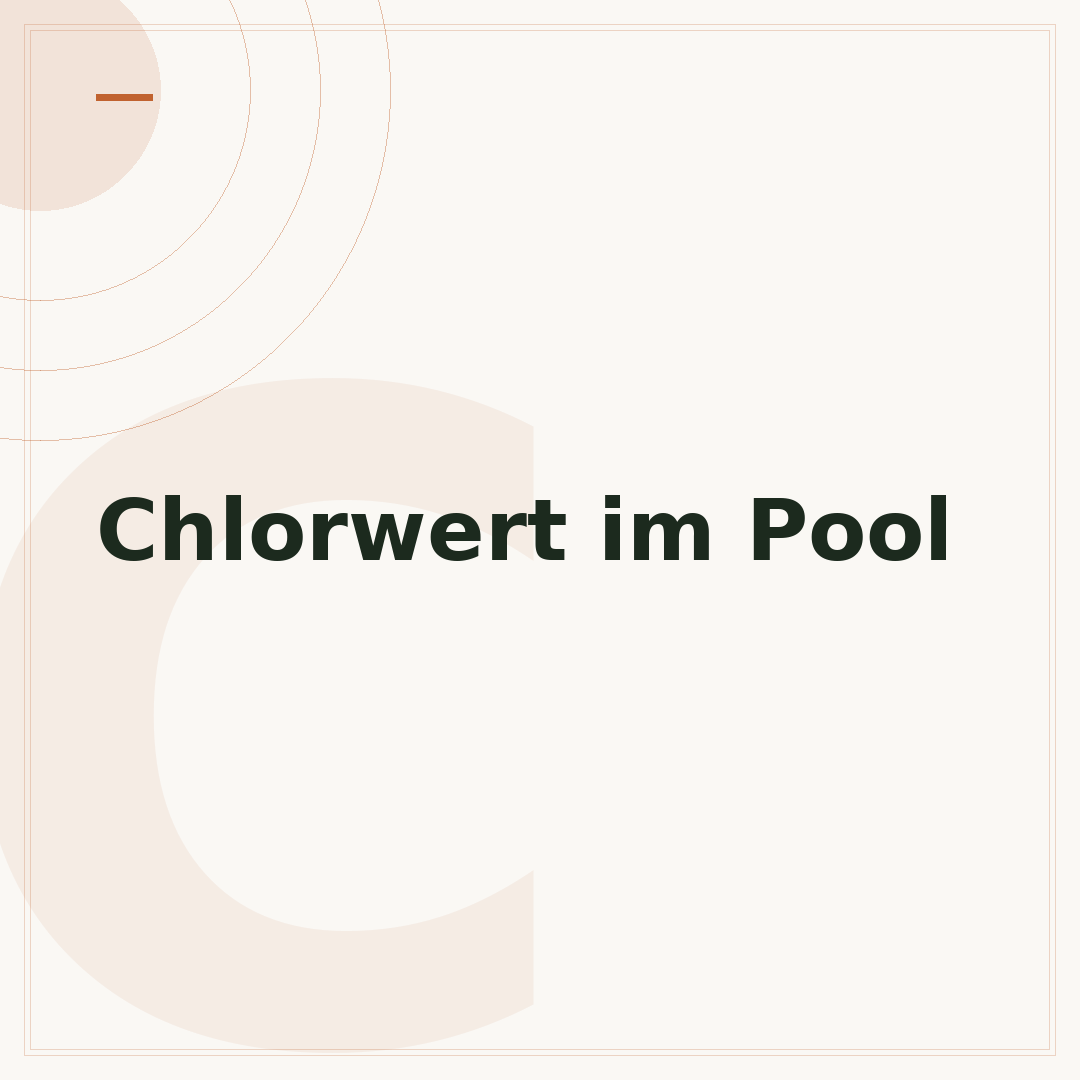 Chlorwert im Pool