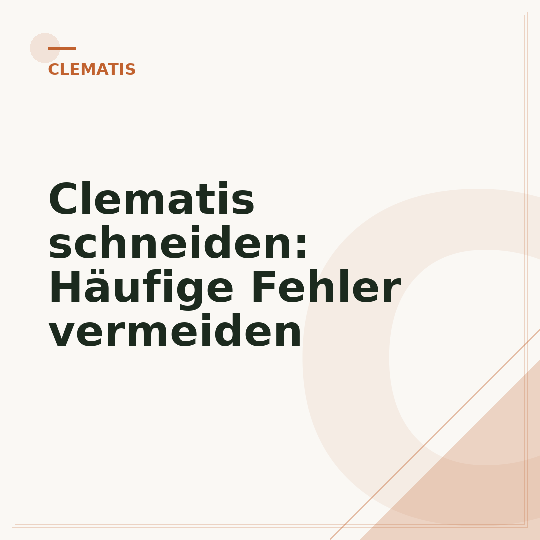 Clematis schneiden: Häufige Fehler vermeiden
