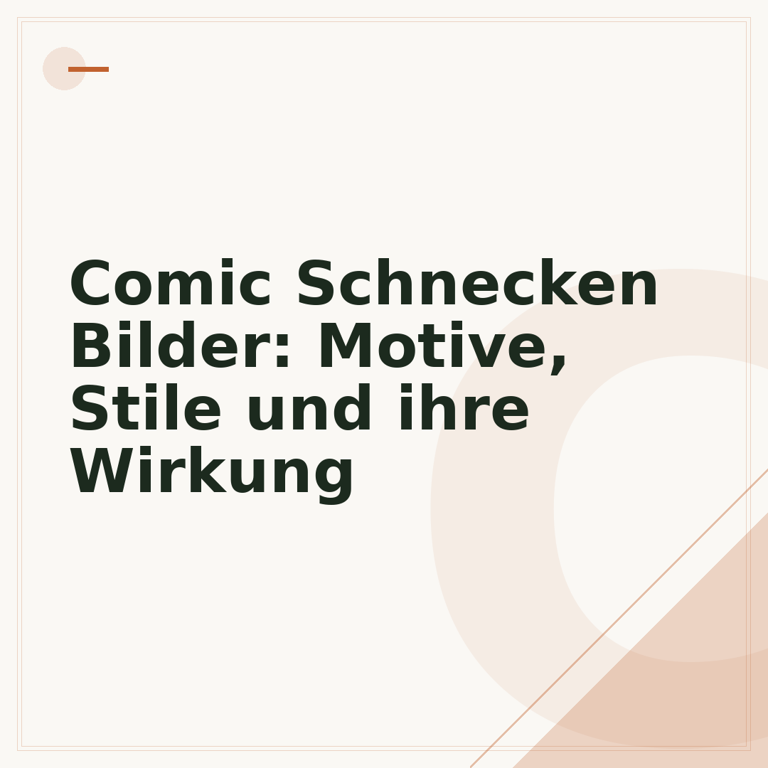 Comic Schnecken Bilder: Motive, Stile und ihre Wirkung