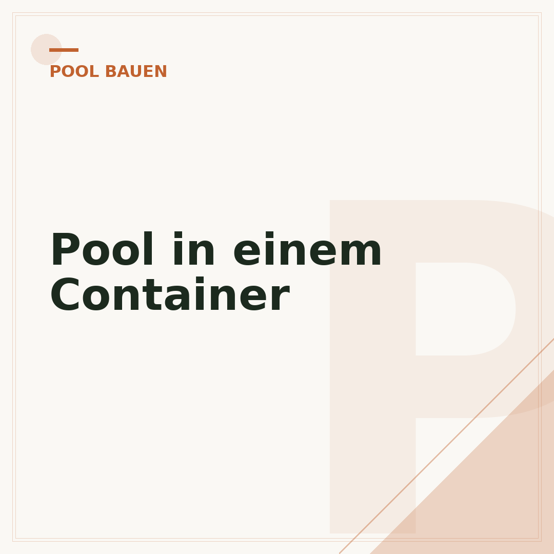 Pool in einem Container