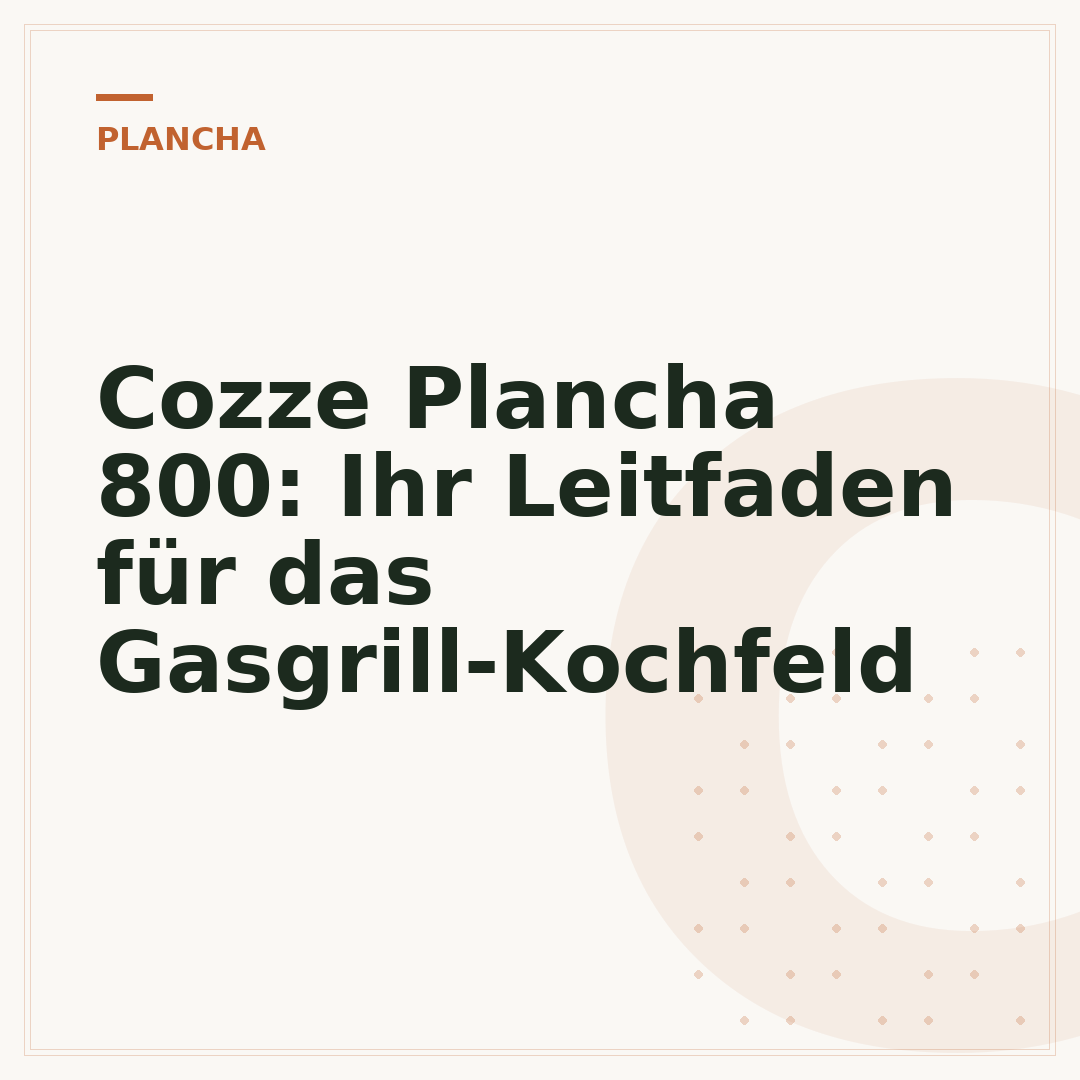 Cozze Plancha 800: Ihr Leitfaden für das Gasgrill-Kochfeld