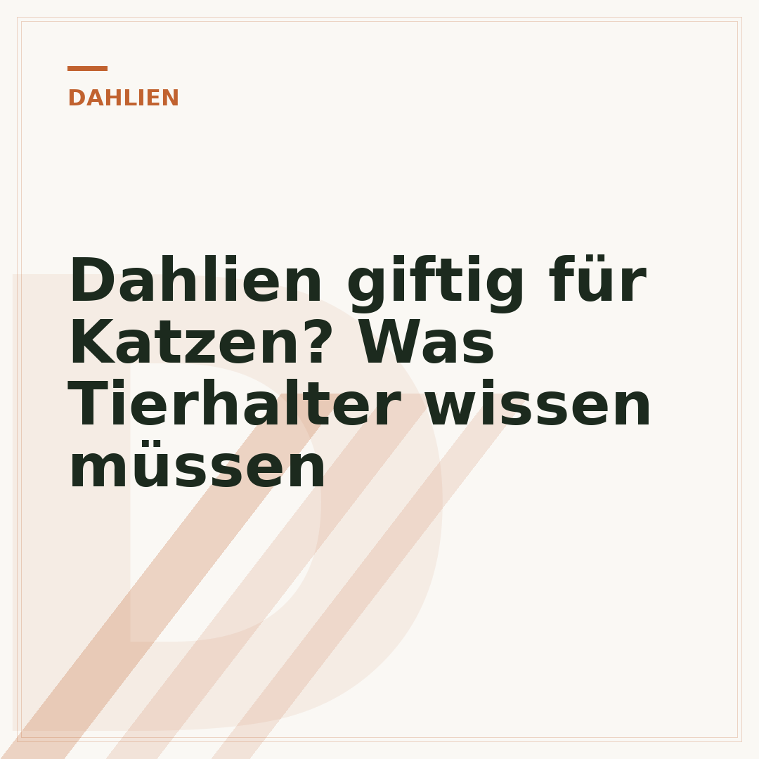 Dahlien giftig für Katzen? Was Tierhalter wissen müssen
