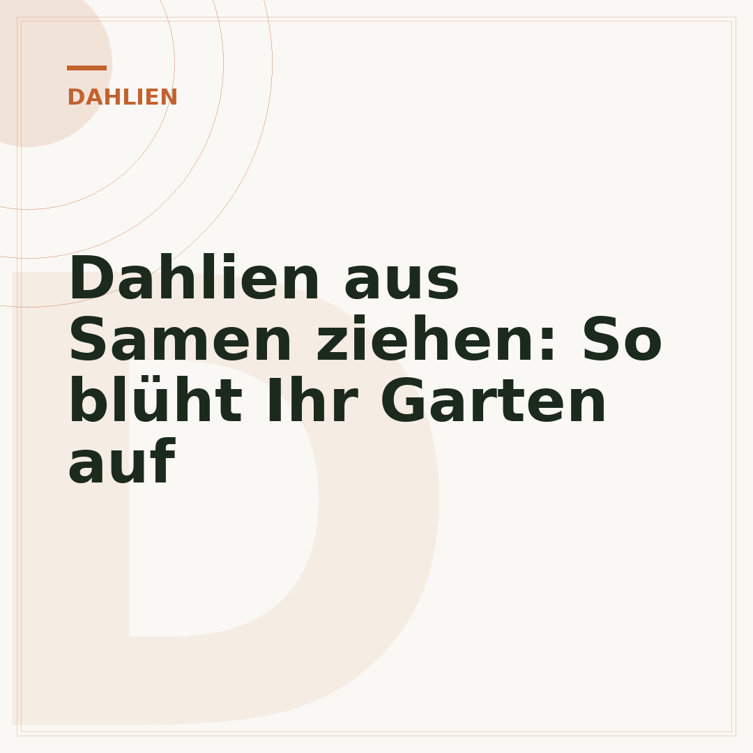 Dahlien aus Samen ziehen: So blüht Ihr Garten auf
