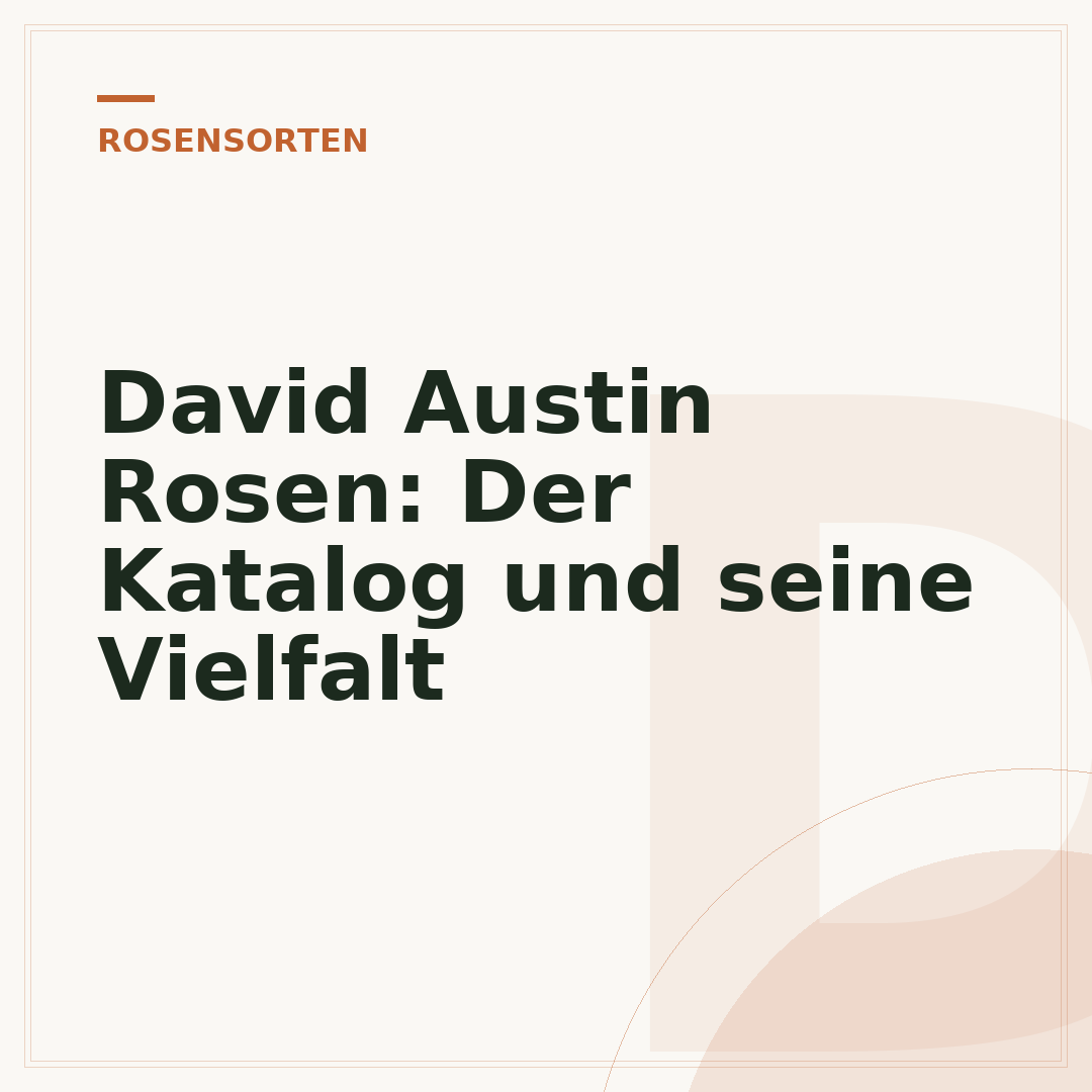 David Austin Rosen: Der Katalog und seine Vielfalt