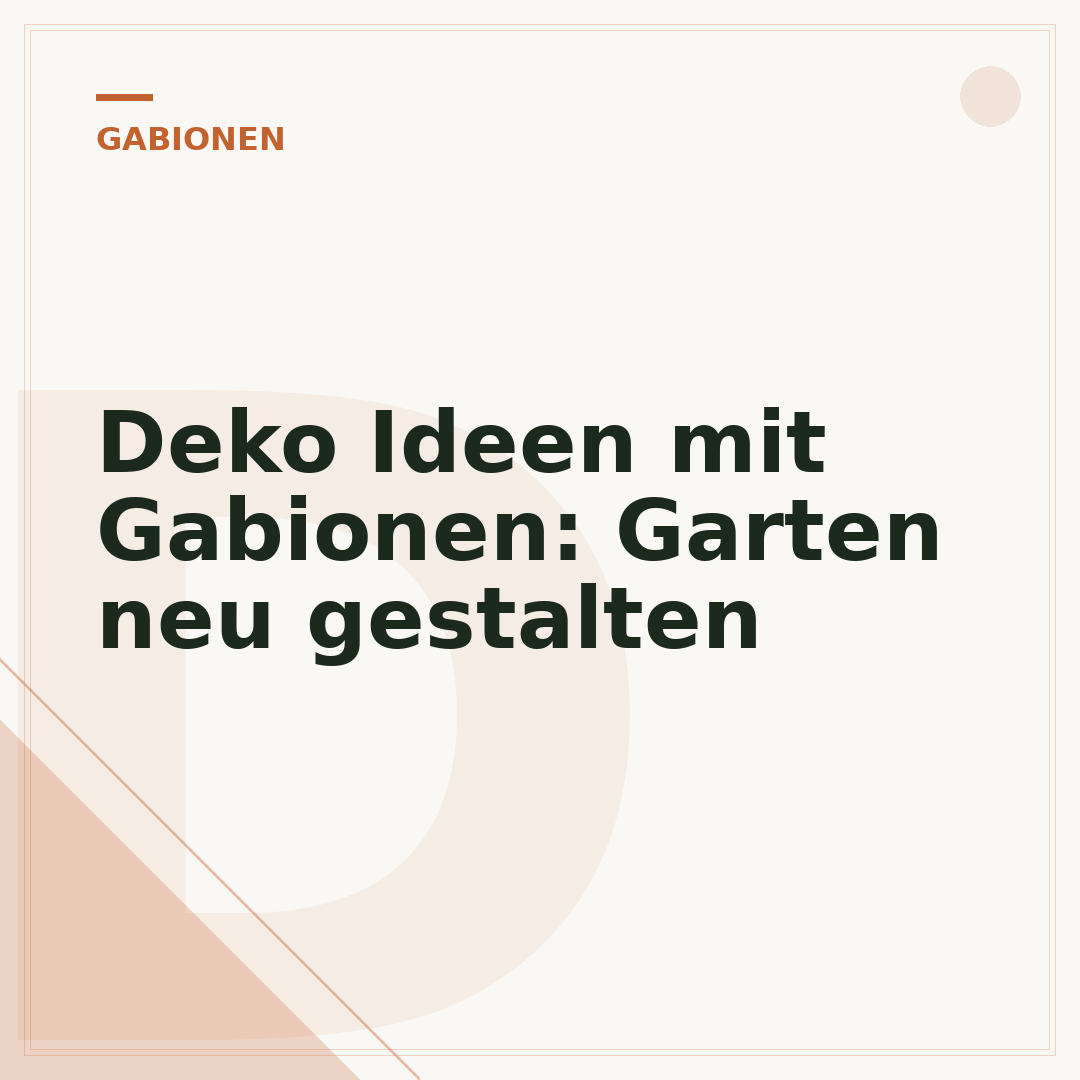 Deko Ideen mit Gabionen: Garten neu gestalten