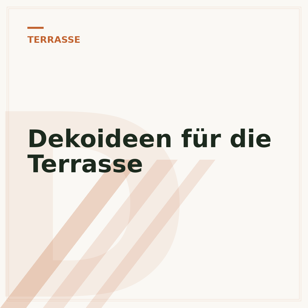 Dekoideen für die Terrasse