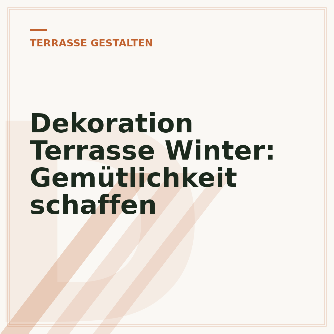 Dekoration Terrasse Winter: Gemütlichkeit schaffen