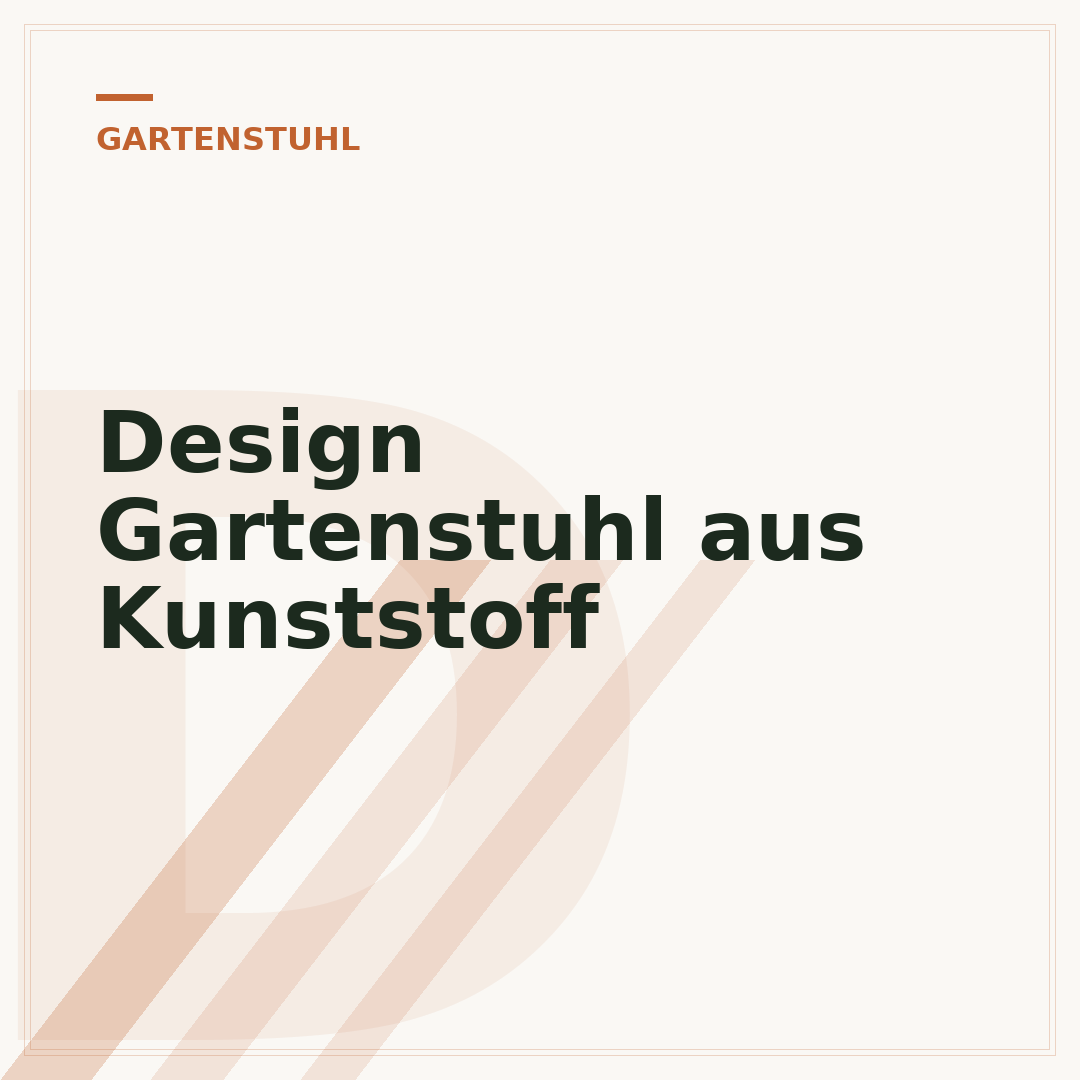 Design Gartenstuhl aus Kunststoff