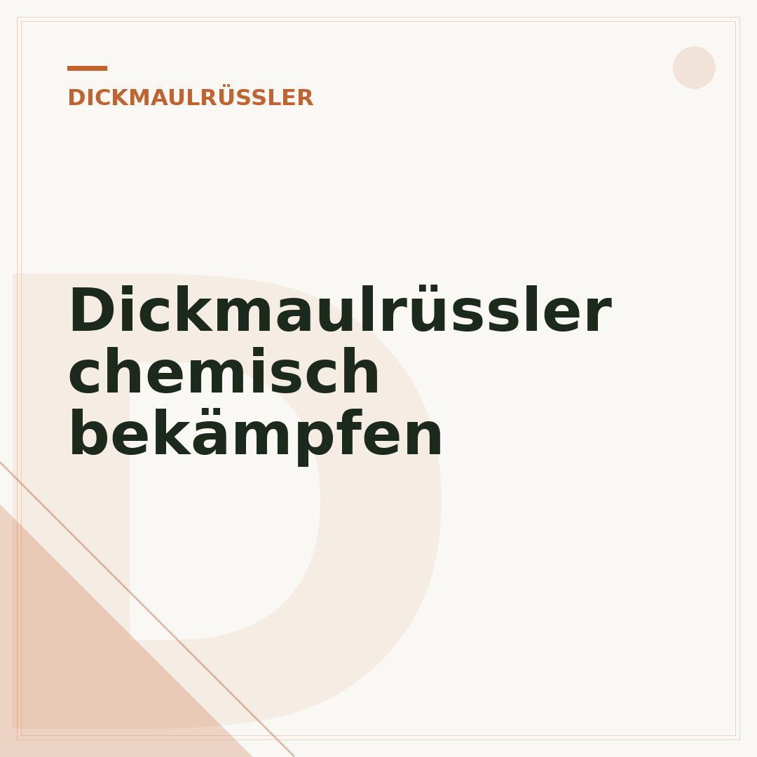 Dickmaulrüssler chemisch bekämpfen
