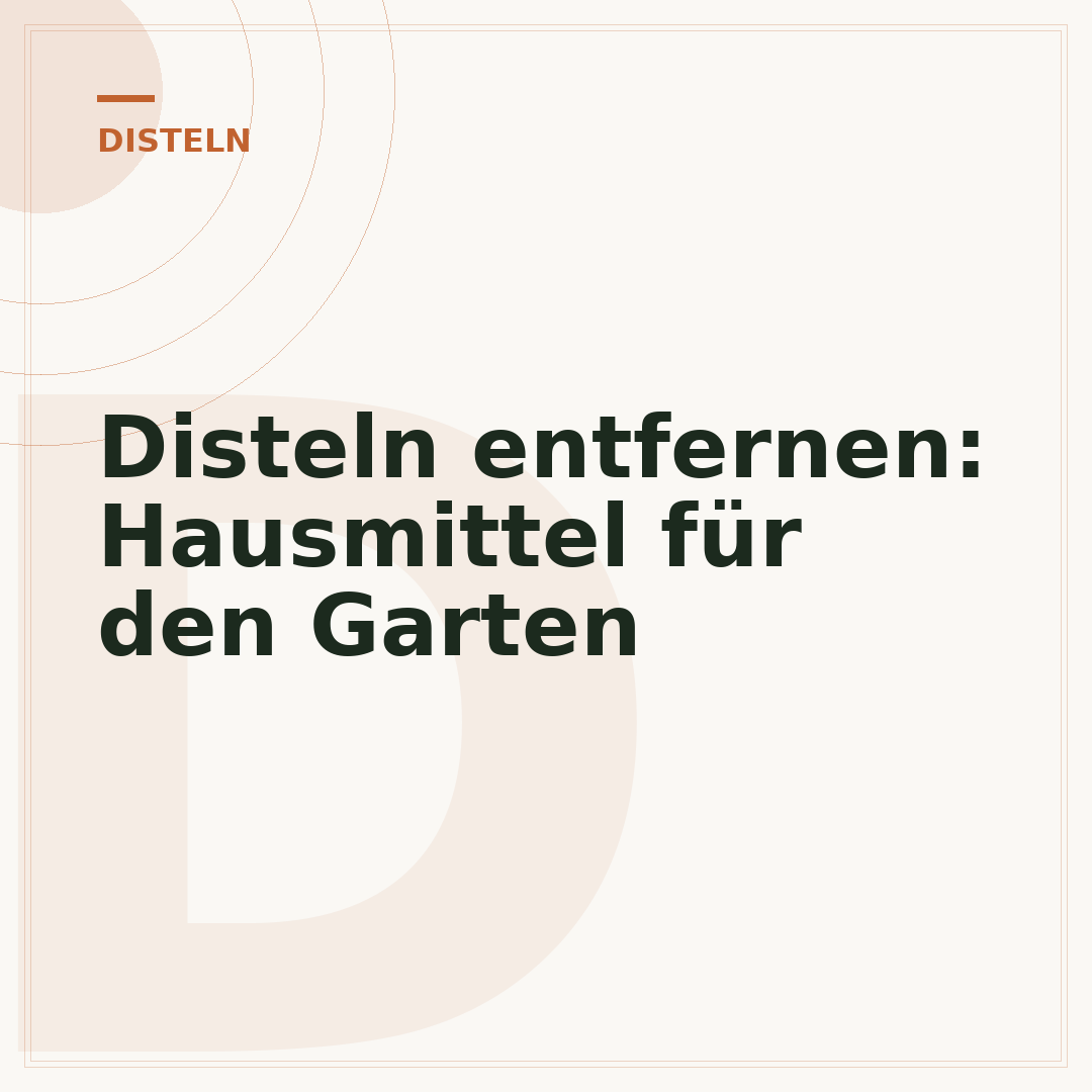 Disteln entfernen: Hausmittel für den Garten
