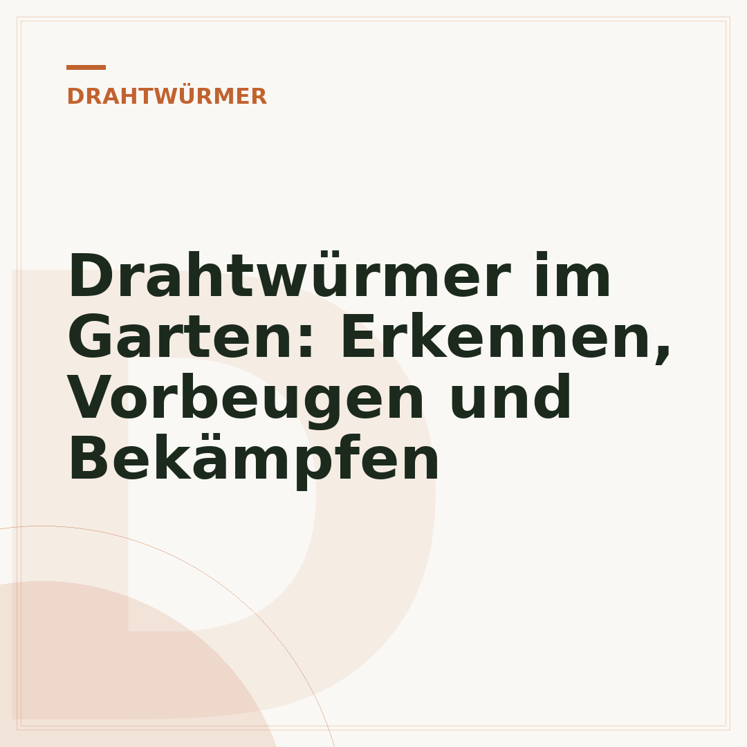 Drahtwürmer im Garten: Erkennen, Vorbeugen und Bekämpfen