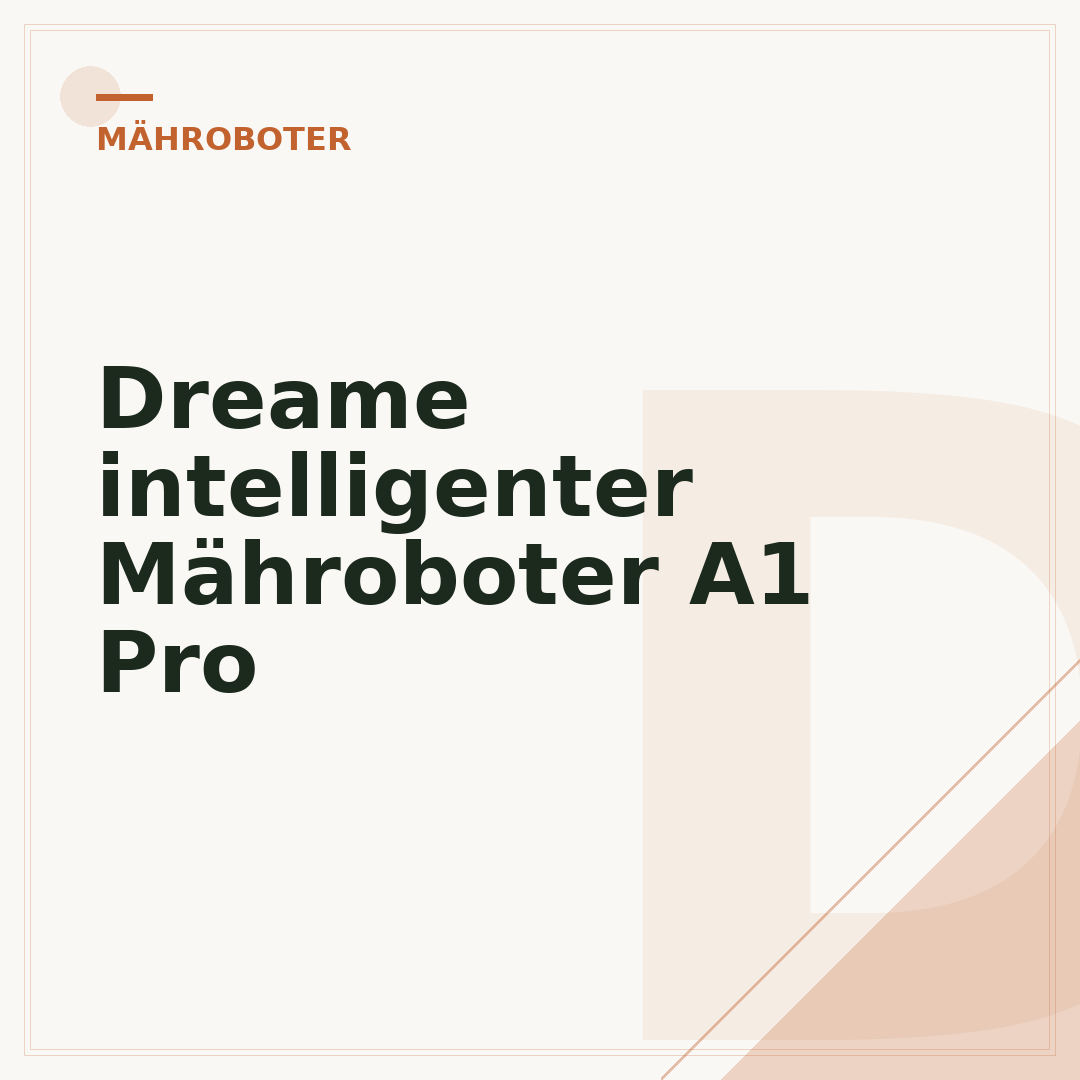 Dreame intelligenter Mähroboter A1 Pro