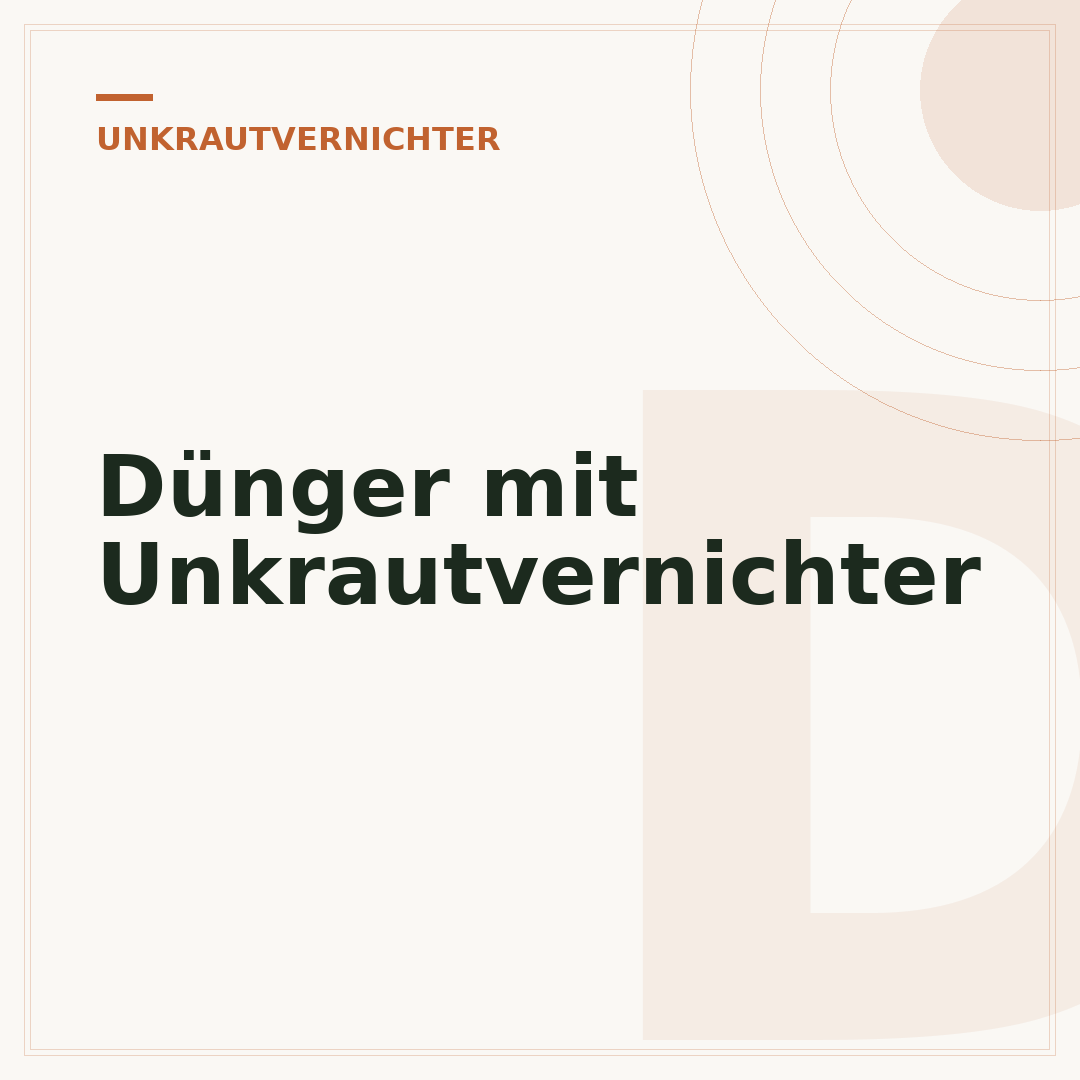 Dünger mit Unkrautvernichter