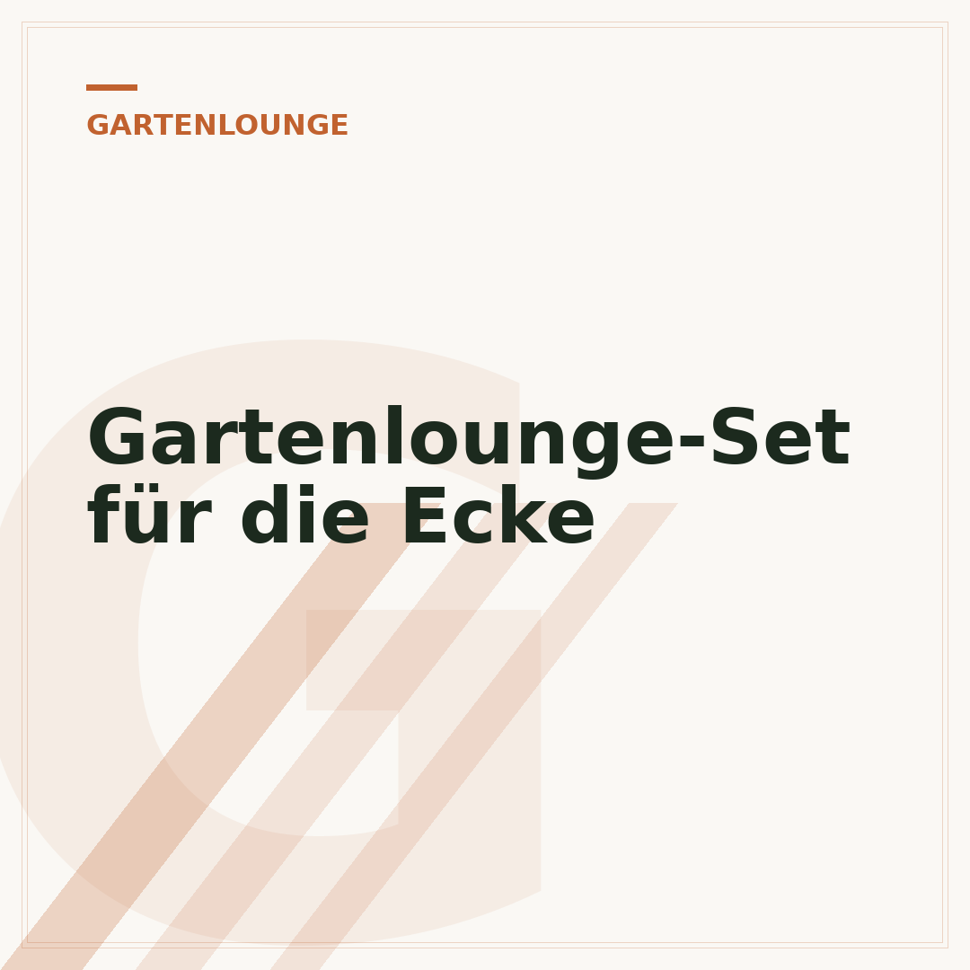 Gartenlounge-Set für die Ecke