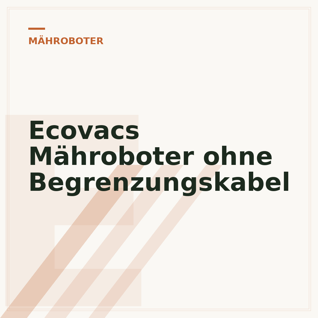 Ecovacs Mähroboter ohne Begrenzungskabel