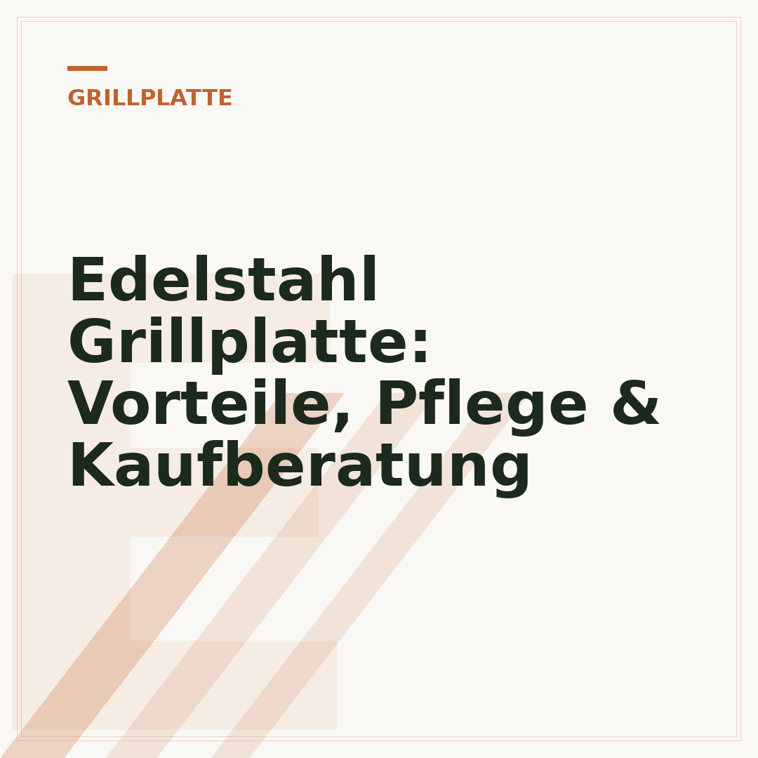Edelstahl Grillplatte: Vorteile, Pflege & Kaufberatung