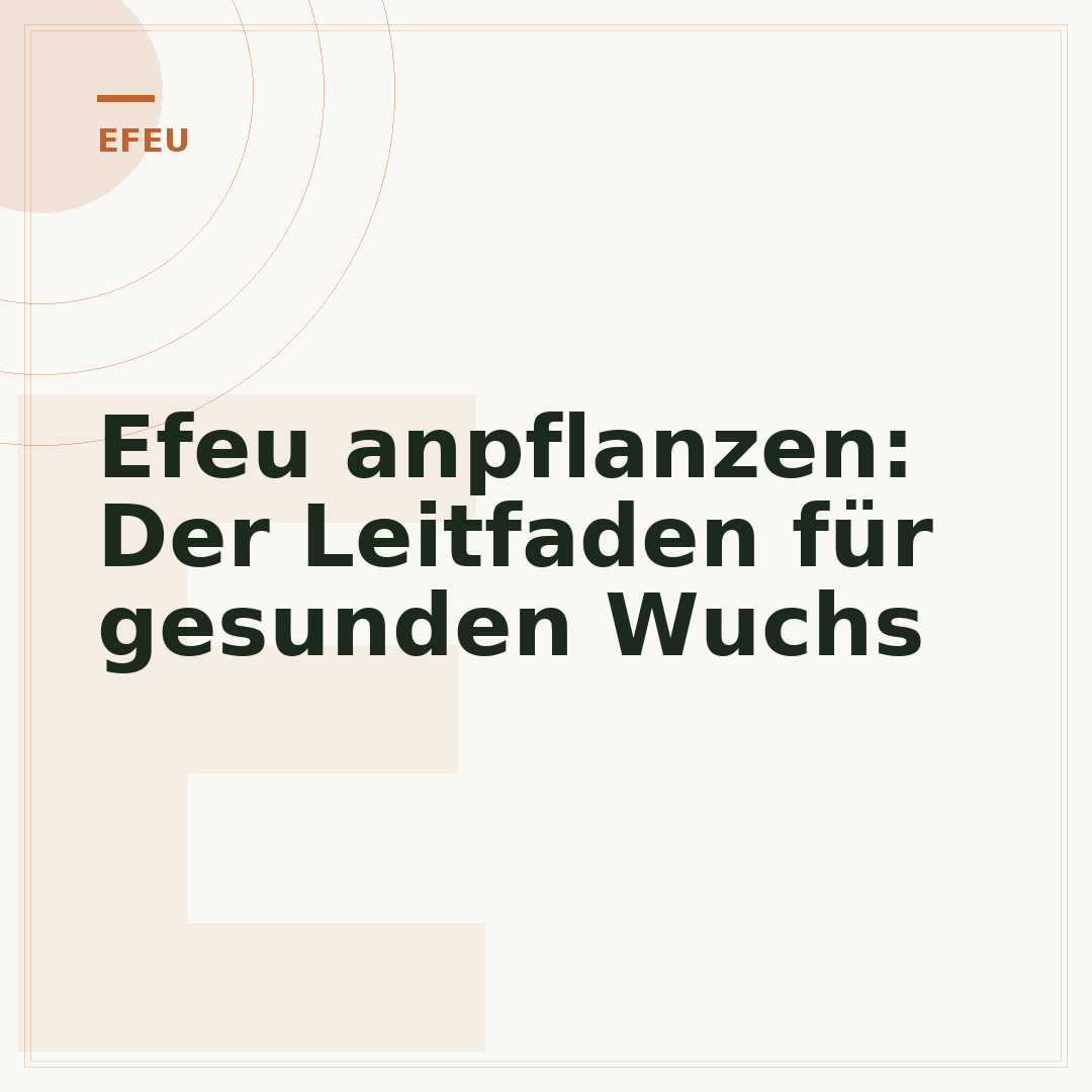 Efeu anpflanzen: Der Leitfaden für gesunden Wuchs