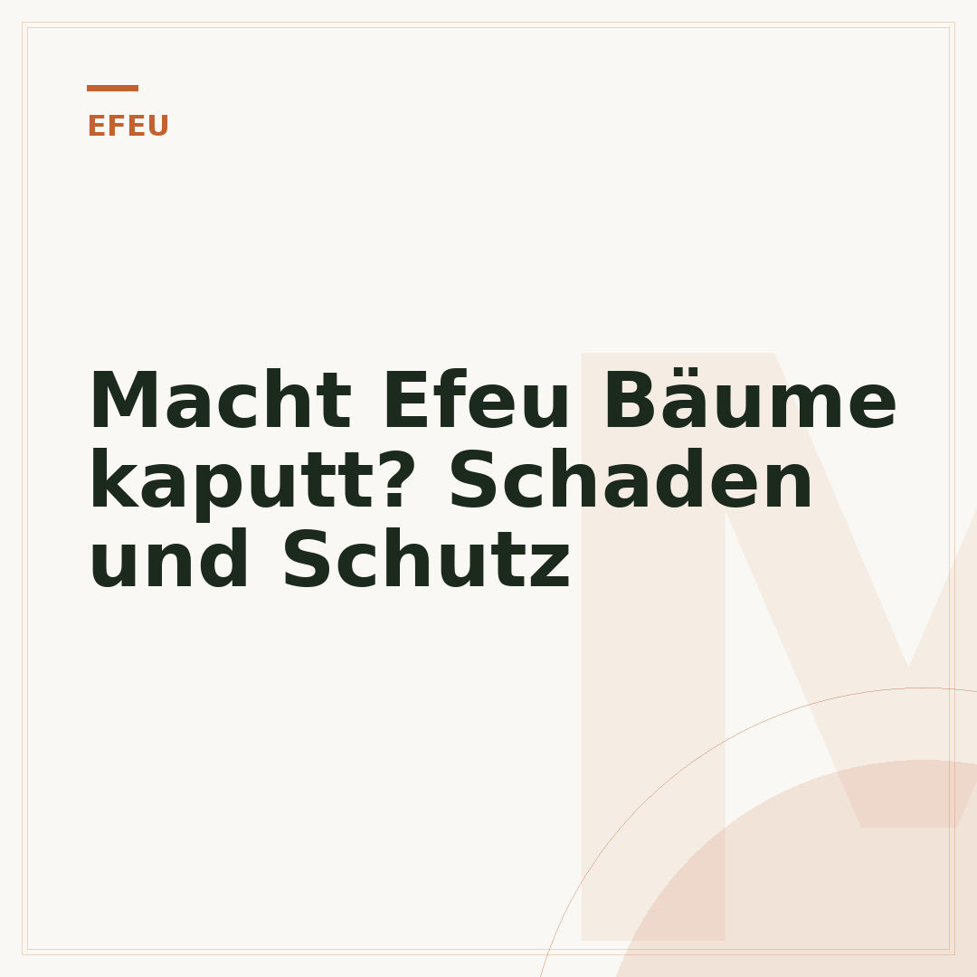 Macht Efeu Bäume kaputt? Schaden und Schutz