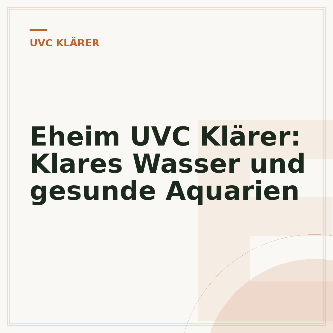 Eheim UVC Klärer: Klares Wasser und gesunde Aquarien