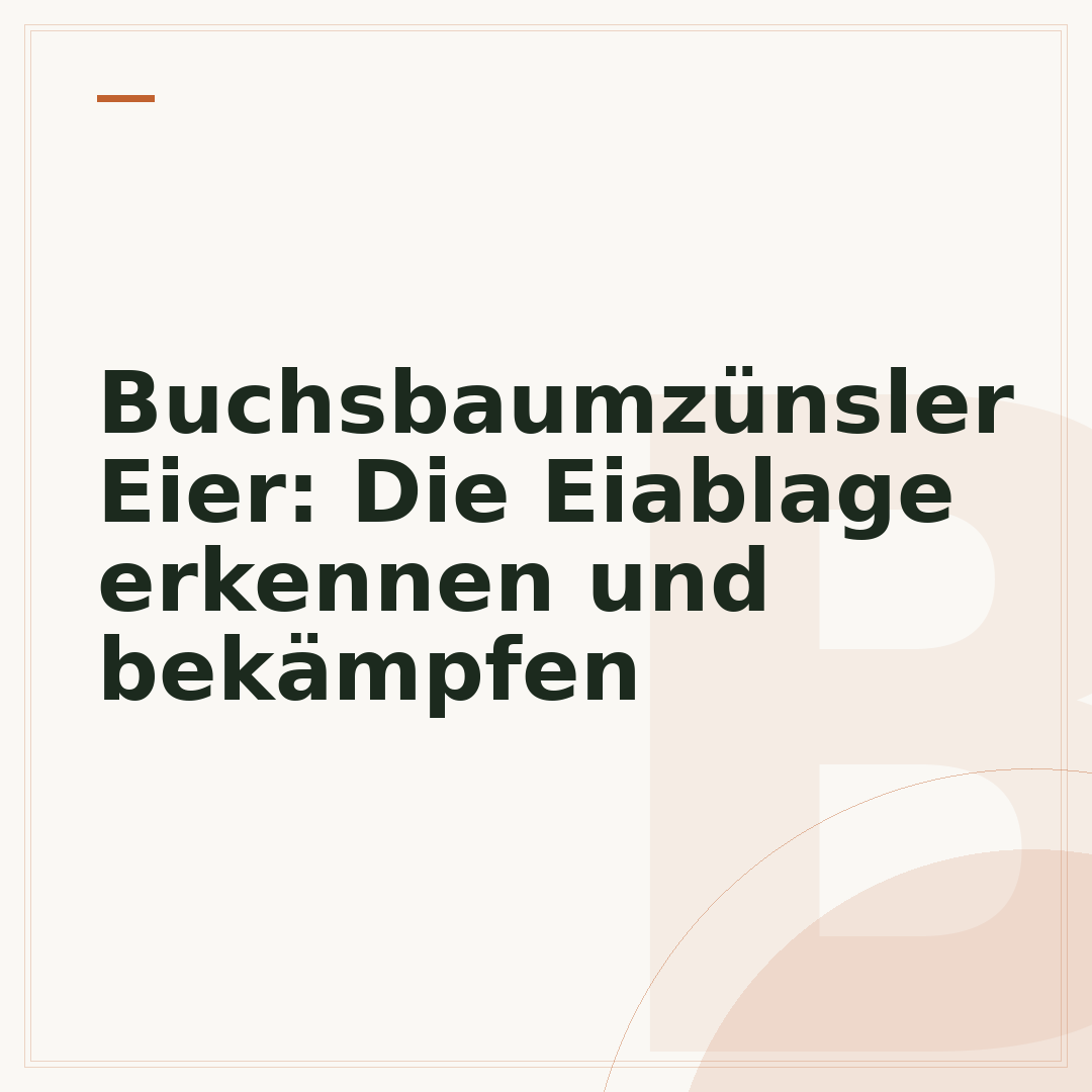 Buchsbaumzünsler Eier: Die Eiablage erkennen und bekämpfen