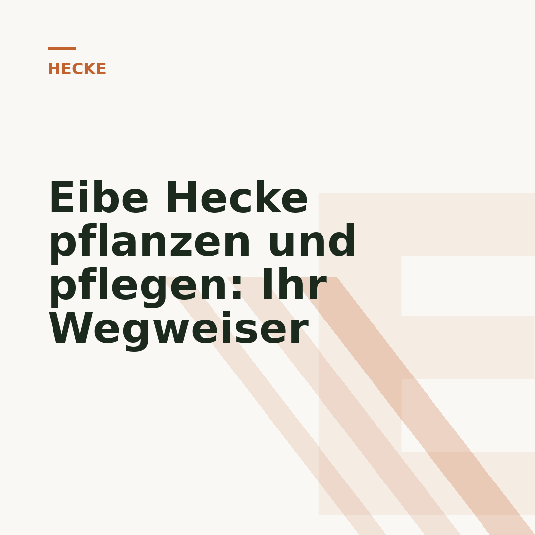 Eibe Hecke pflanzen und pflegen: Ihr Wegweiser