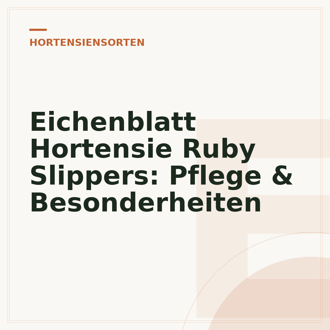 Eichenblatt Hortensie Ruby Slippers: Pflege & Besonderheiten