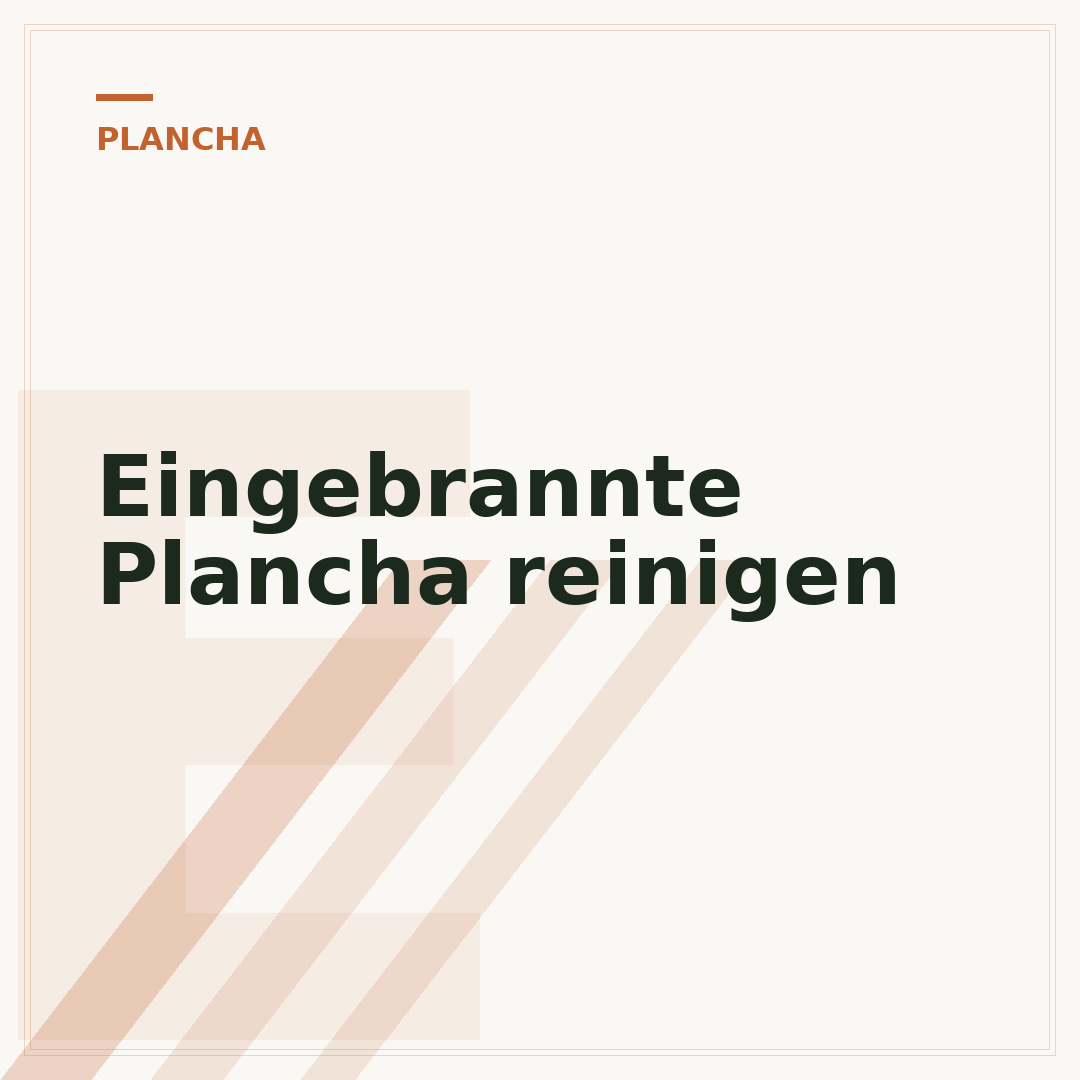 Eingebrannte Plancha reinigen
