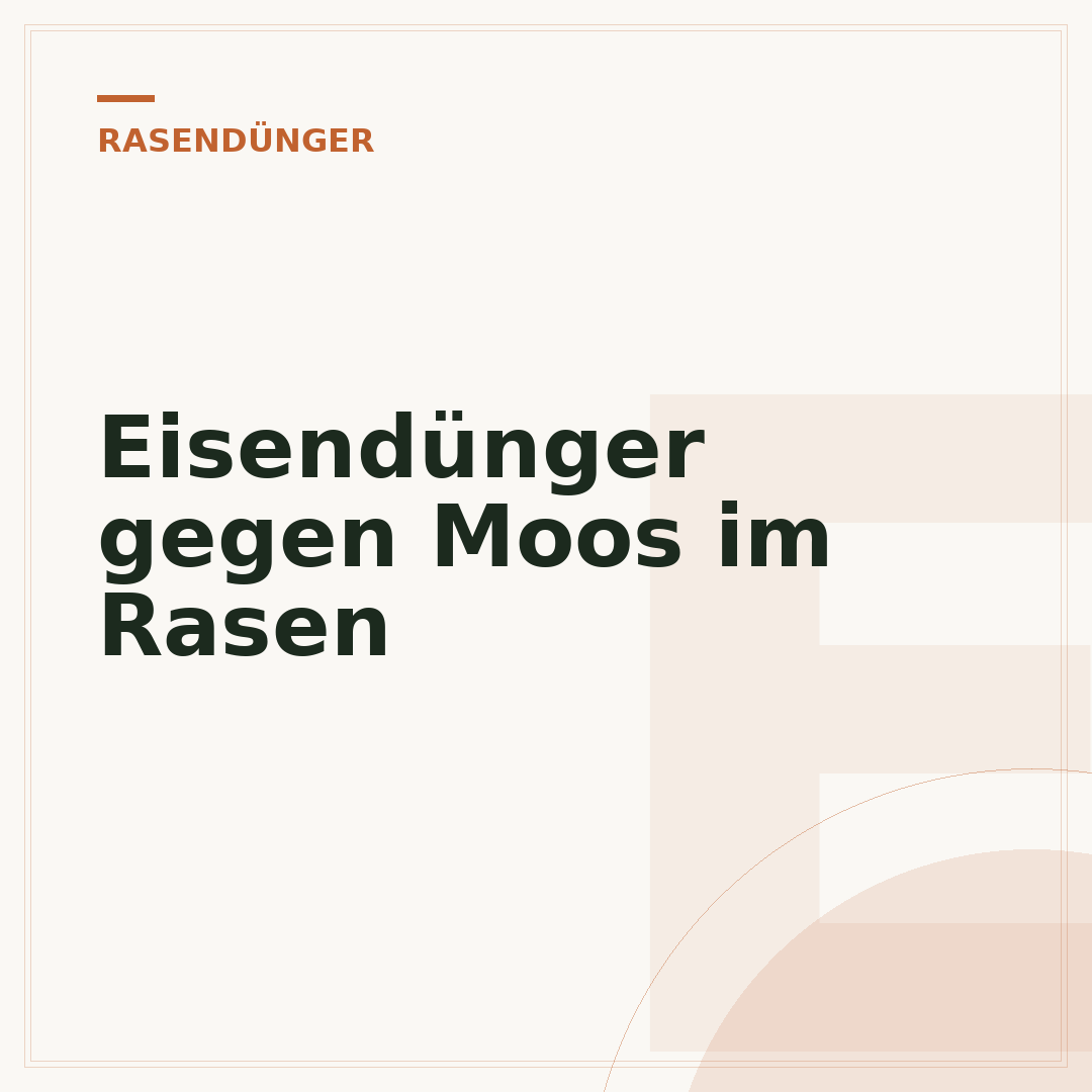 Eisendünger gegen Moos im Rasen