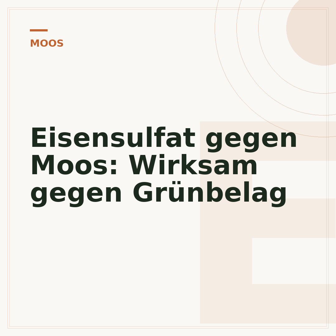 Eisensulfat gegen Moos: Wirksam gegen Grünbelag