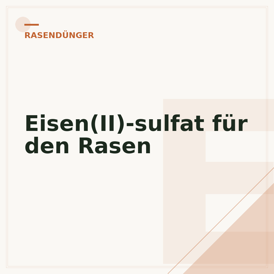 Eisen(II)-sulfat für den Rasen