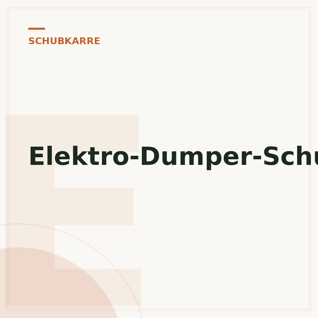 Elektro-Dumper-Schubkarre