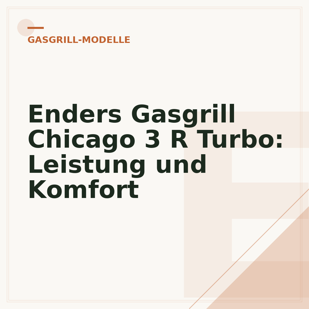 Enders Gasgrill Chicago 3 R Turbo: Leistung und Komfort