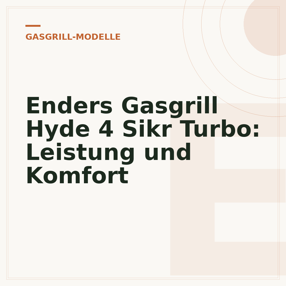 Enders Gasgrill Hyde 4 Sikr Turbo: Leistung und Komfort