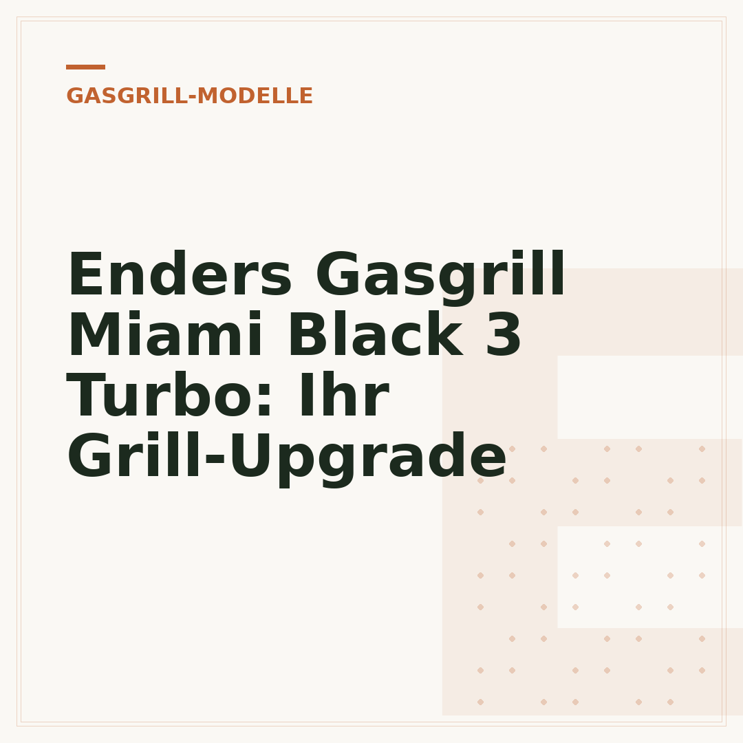 Enders Gasgrill Miami Black 3 Turbo: Ihr Grill-Upgrade