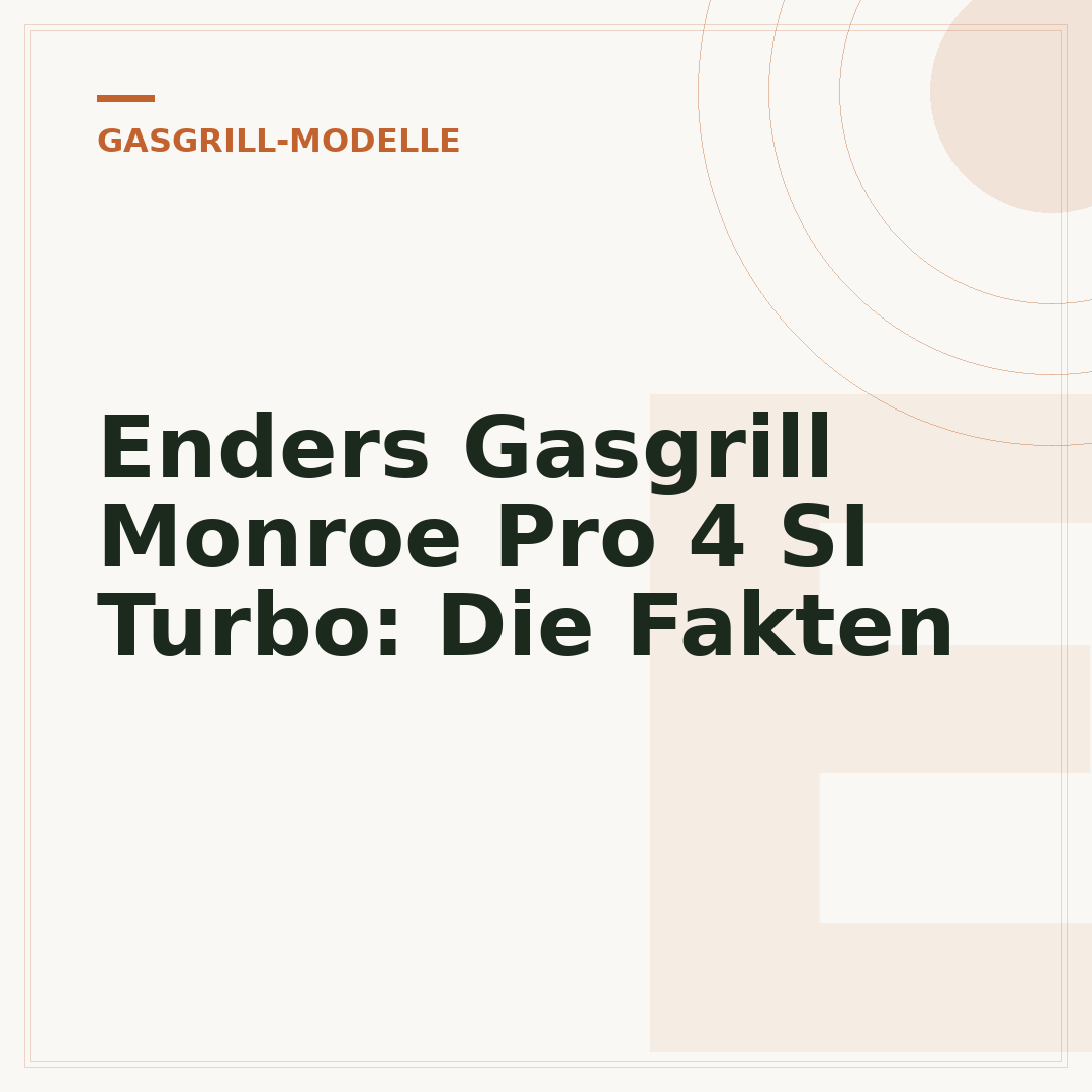 Enders Gasgrill Monroe Pro 4 SI Turbo: Die Fakten