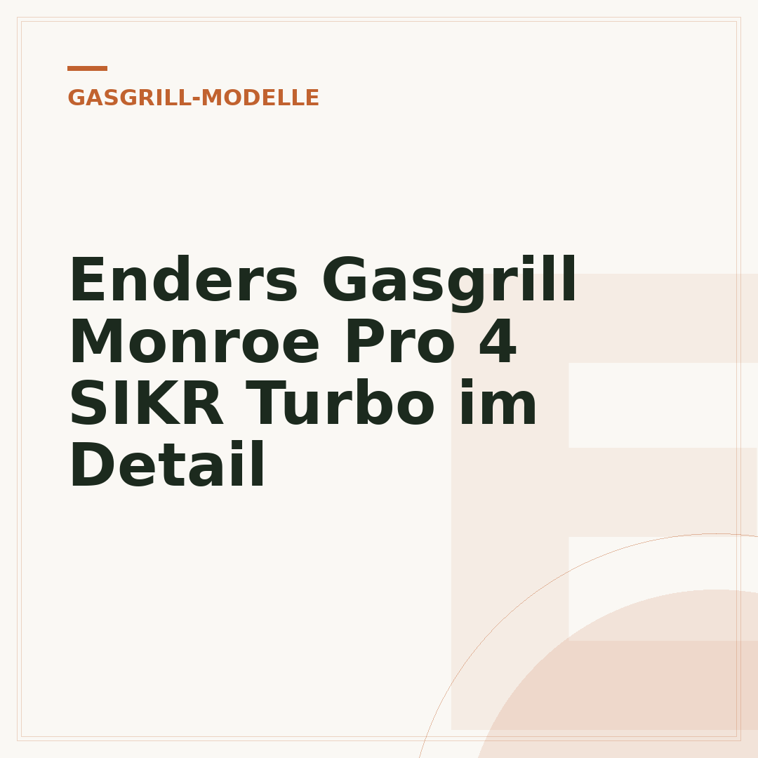 Enders Gasgrill Monroe Pro 4 SIKR Turbo im Detail
