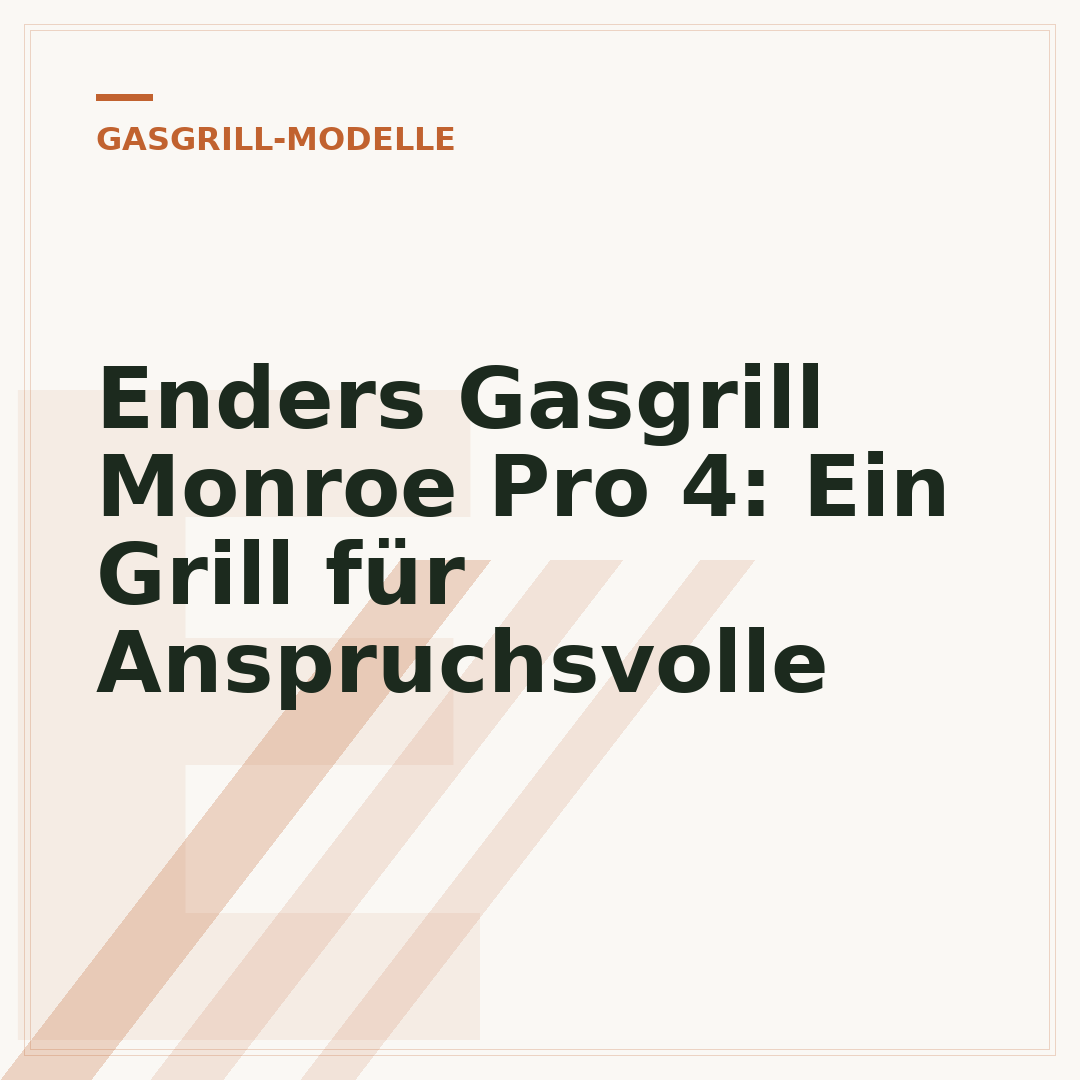 Enders Gasgrill Monroe Pro 4: Ein Grill für Anspruchsvolle