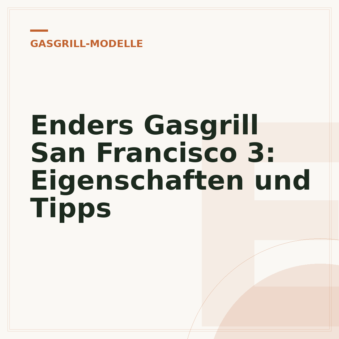 Enders Gasgrill San Francisco 3: Eigenschaften und Tipps