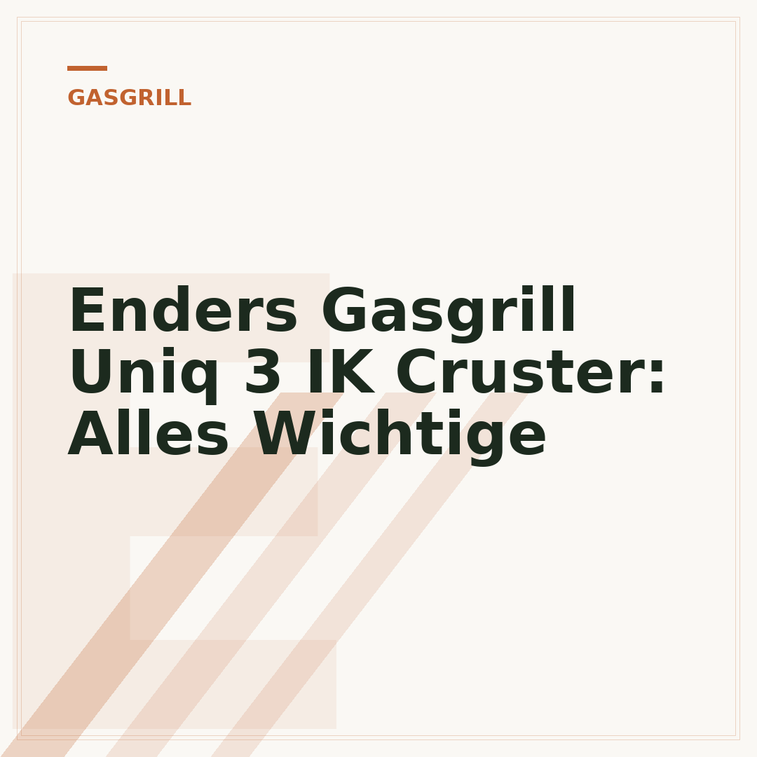 Enders Gasgrill Uniq 3 IK Cruster: Alles Wichtige